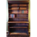 Antique Hardwood Large Bookcase