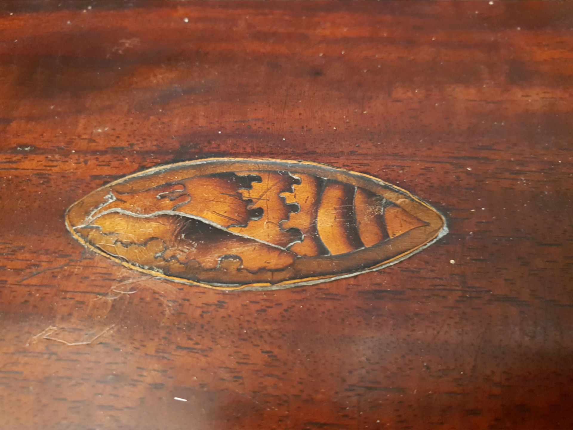 Antique Wooden Tea Caddy On Cast Feet - Image 2 of 5