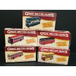 Vintage 5 x Atlas Die Cast Model Buses Boxed