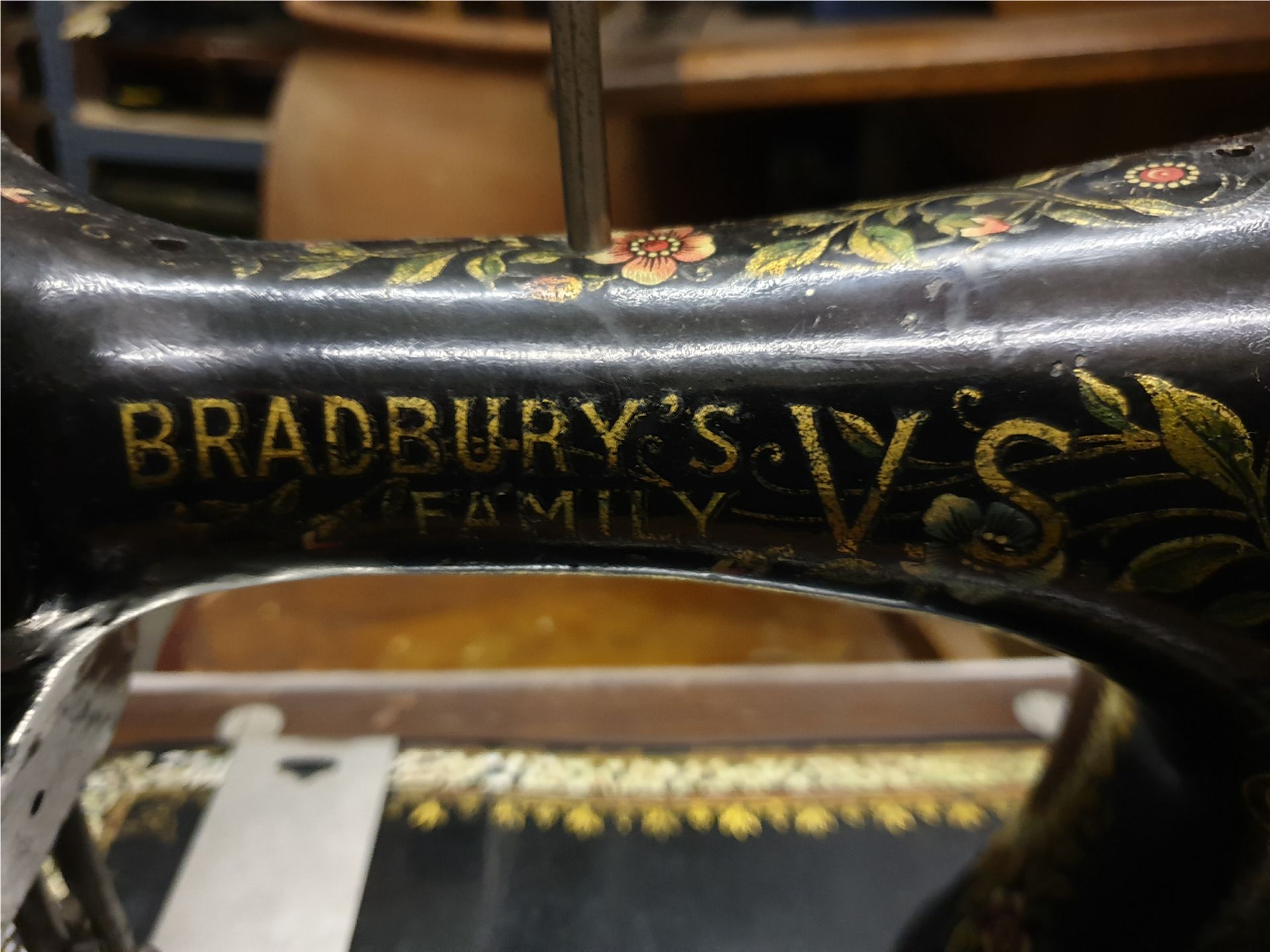 Antique 2 x Sewing Machines Singer & Bradbury's - Image 6 of 9