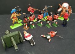 Vintage Group of Britains Soldier Figures 1971 and Pre 71 Lead Figures