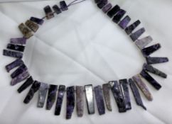 420cts Charoite Layout Bars 38 Cm strand