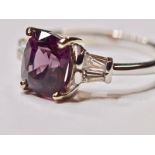 No Reserve Certified Natural 2.64 ct VVS Spinel and Diamonds 18K Gold Ring .