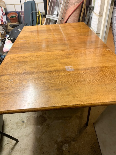 Antique Drop Leaf Table solid Wood - Image 2 of 3