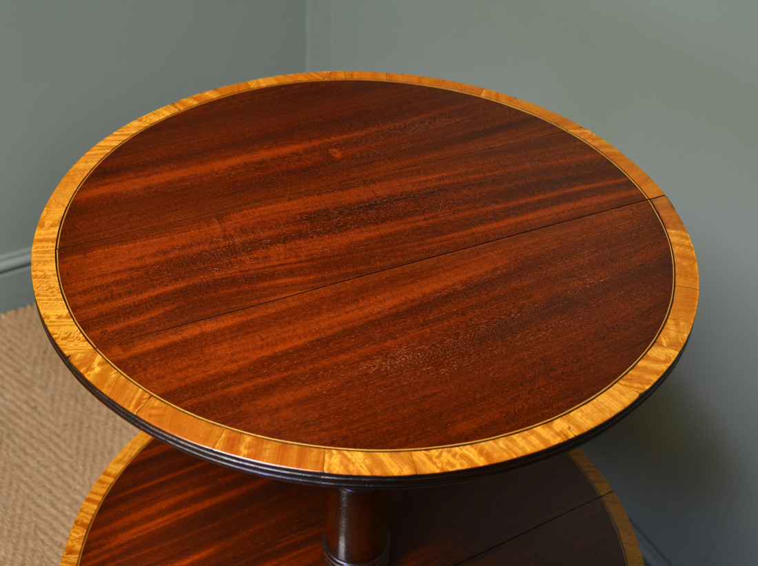 Rare Superb Quality Victorian Figured Mahogany Drop Leaf Occasional Table - Image 6 of 8