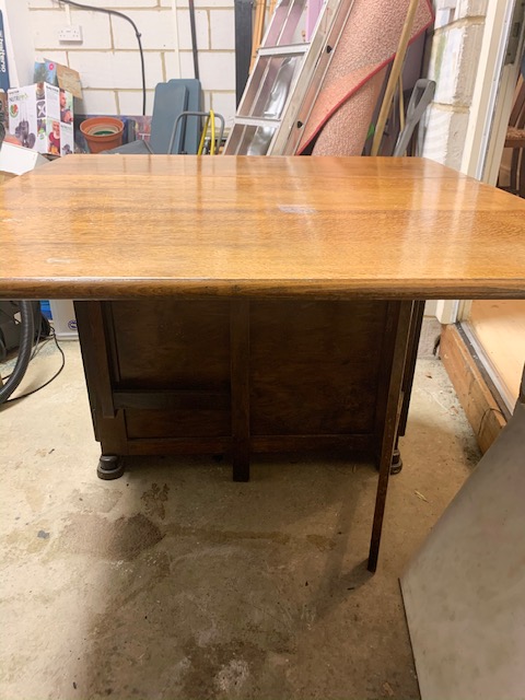 Antique Drop Leaf Table solid Wood - Image 3 of 3