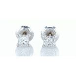 14 kt. White gold - Earrings Diamond -0.65CTW