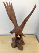 BIRD OF PREY (height 64cm) Wood carving