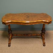 Spectacular Victorian Quality Figured Burr Golden Walnut Antique Side / Centre Table