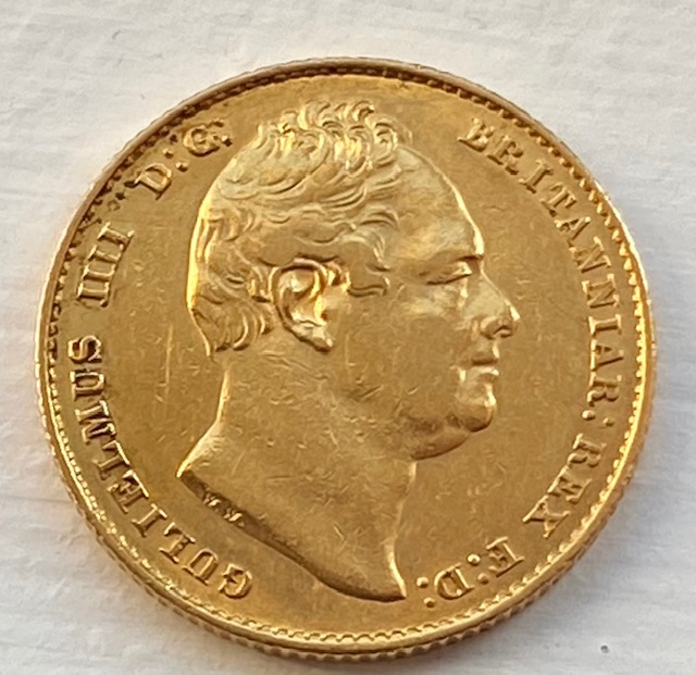 Detailed 1837 King William IV full gold sovereign