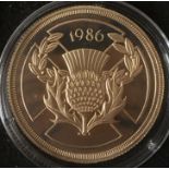 1986 22k Gold Proof Double Sovereign