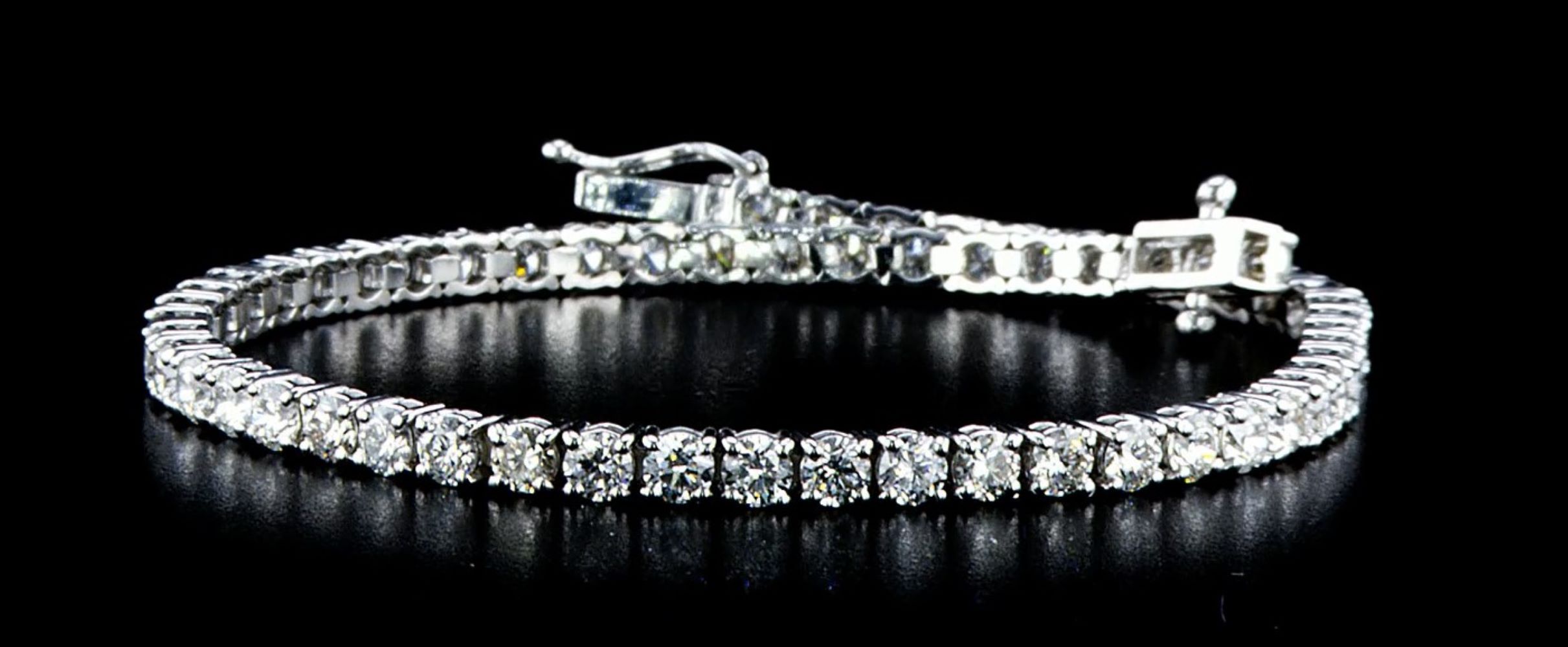 14 kt. White gold - Bracelet Diamond - Image 3 of 6