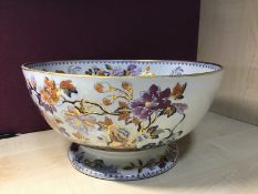 19th CENTURY DAVENPORT STONE CHINA, PEDESTAL BOWL