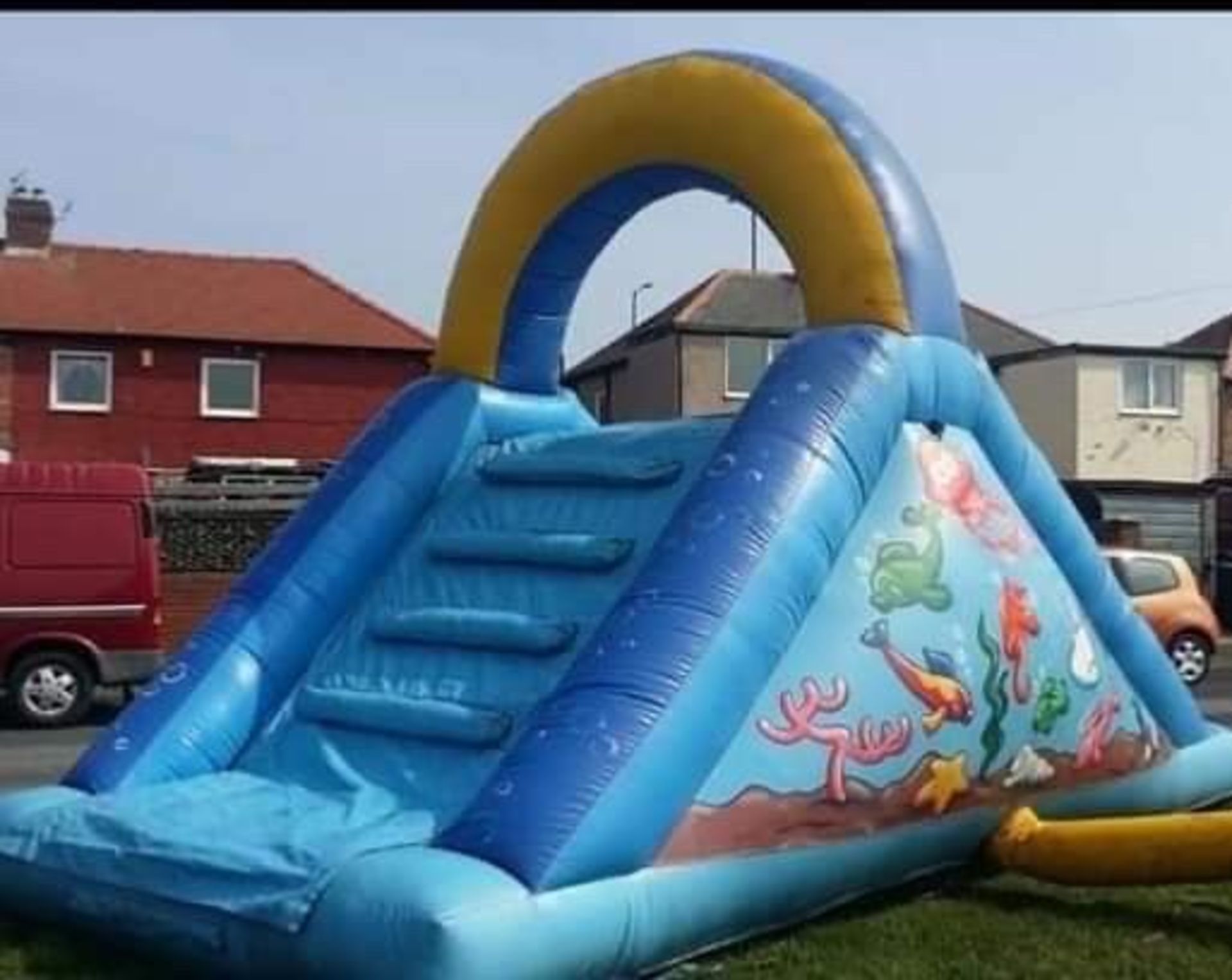 Funfair fairground bouncy castle slide with blower summer business