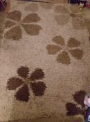 Brown floor rug 6ft by 4ft approx