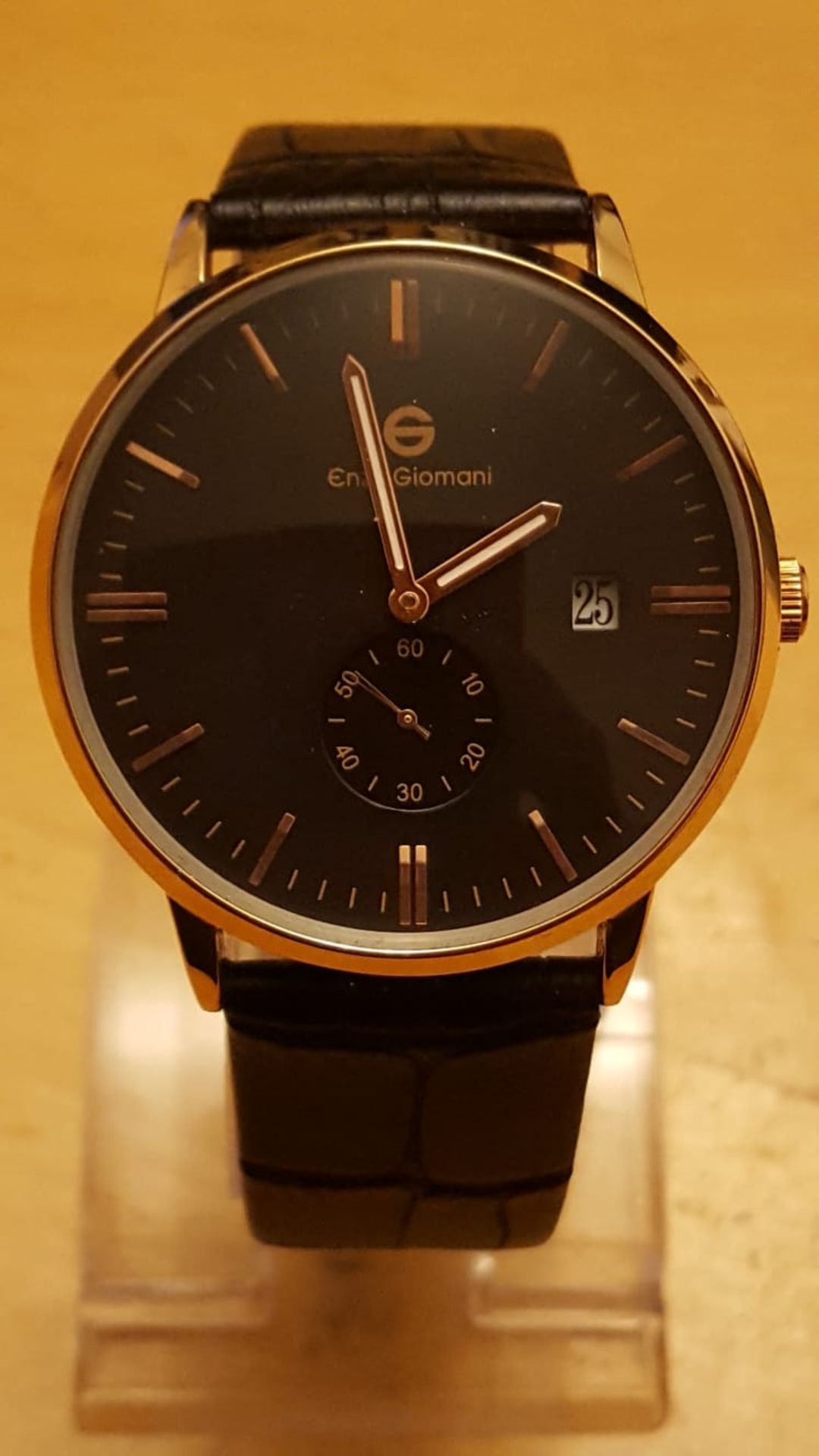 Brand New Enzo Giomani Gents Leather Strap Watch