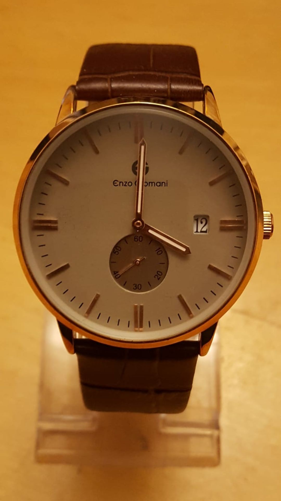 Brand New Enzo Giomani Gents Leather Strap Watch