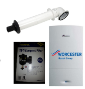 Worcester green star 30i boiler with flue & TF1 compact filter