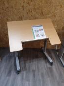 Disabled cut out table for wheelchair access & tristander, disability equipment.