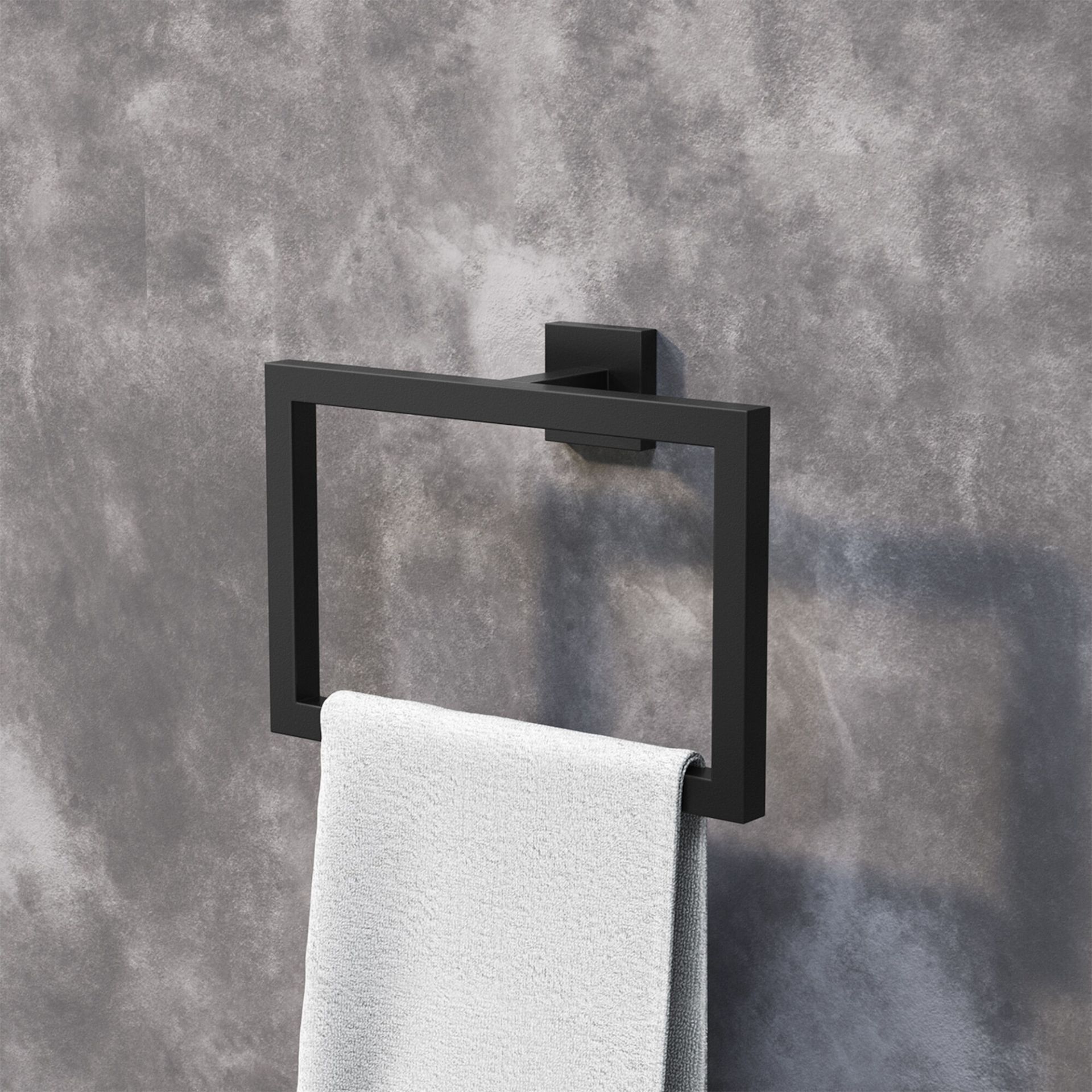 (SH1005) Iker Black Towel Ring Statement aesthetic for minimalist appeal Luxurious, corrosion...