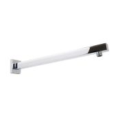 (SH1001) Square Straight Wall Mounted Shower Arm Chrome plated solid brass Standard 1/2 inch ...