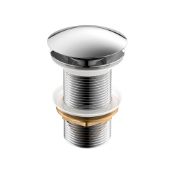 (YU1022) Basin Waste - Unslotted Push Button Pop-Up Made with zinc with solid brass components...