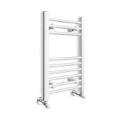 (SA89) 650x400mm White Heated Towel Radiator. Made from low carbon steel Finished with a high