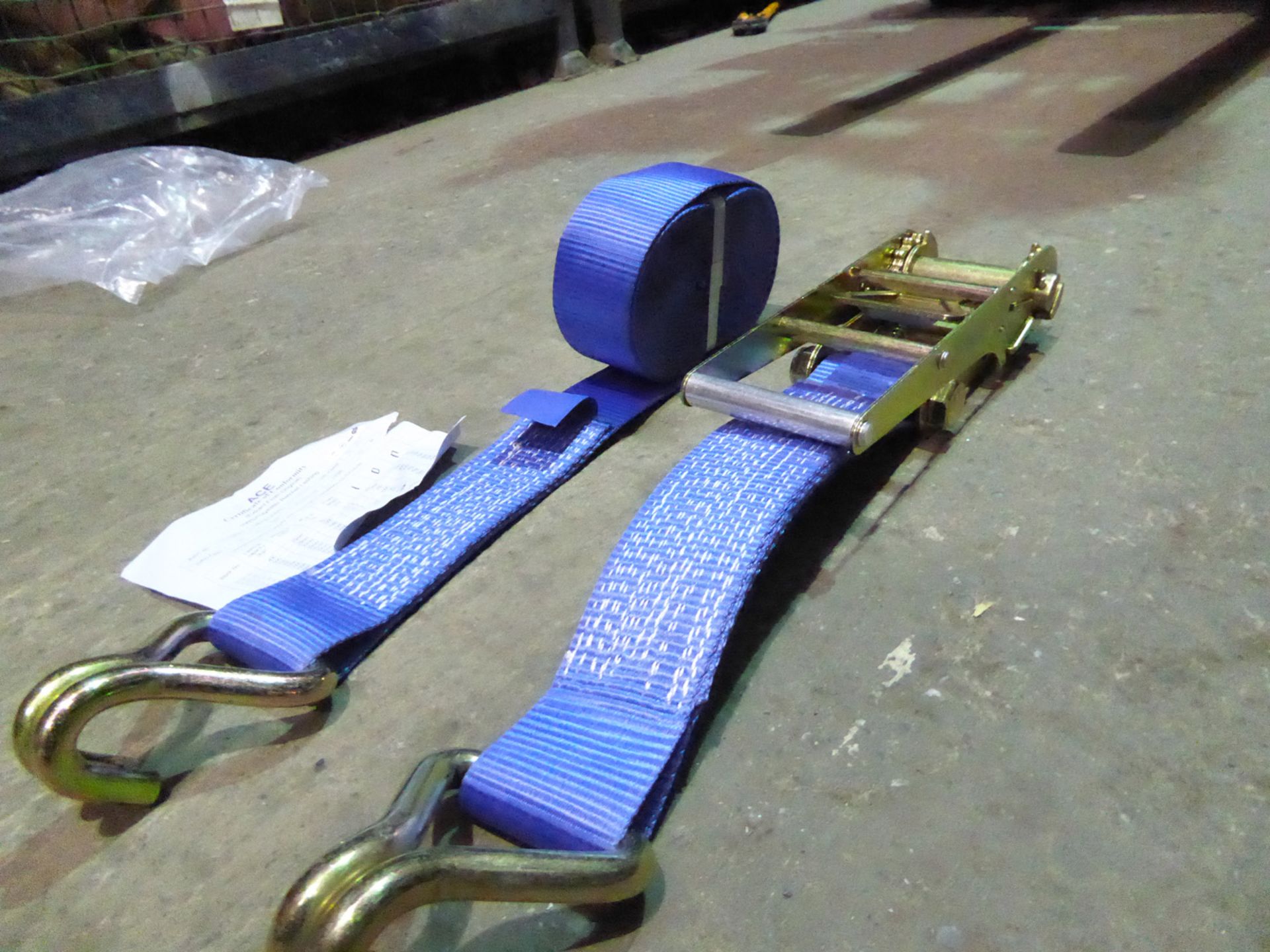 10 x 50MM X 5000KGS X 8 Metre Ratchet Lashings With Claw Hook- BRAND NEW - Image 3 of 10