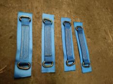 4 x 12" BLUE WHEEL STRAP WITH OVAL LINKS