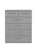 BOXED ITEM WESTBURY 6 DRAWERS CHEST [GREY GLOSS] 86x71x42CM RRP:£226.0