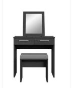 BOXED ITEM WESTBURY DRESSING TABLE [BLACK GLOSS] 133x81x42CM RRP:£298.0