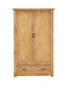 BOXED ITEM ALBION 2 DOORS 1 DRAWERS WARDROBE [PINE] 185x111x52CM RRP:£450.0