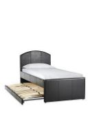 BOXED ITEM LIBRA SINGLE TRUNDLE BED [BLACK] 110x97x202CM RRP:£370.0