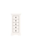 BOXED ITEM IDEAL HOME NORMANDY 5 DRAWERS CHEST [WHITE] 117x53x41CM RRP:£378.0