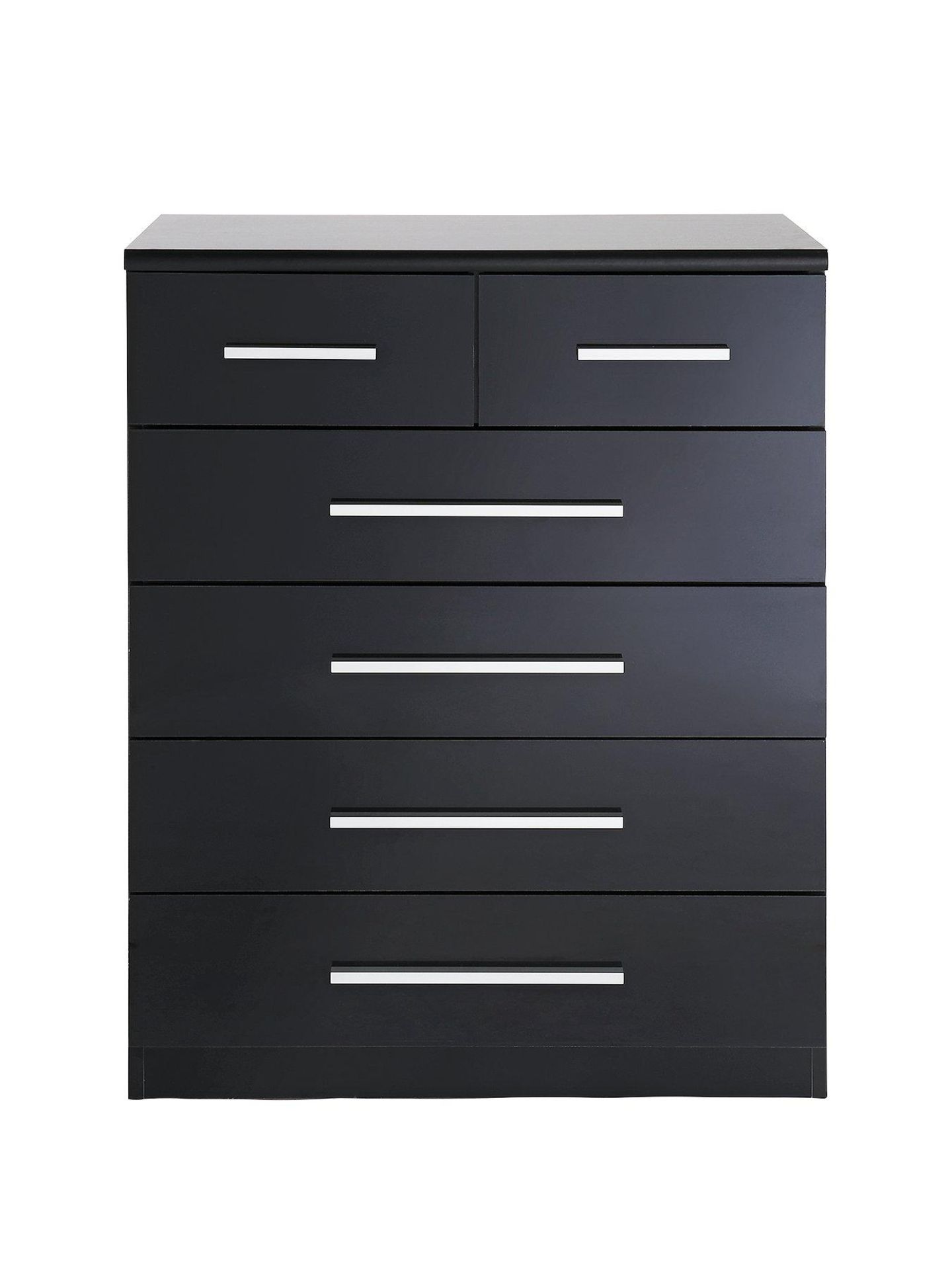 BOXED ITEM WESTBURY 6 DRAWERS CHEST [BLACK GLOSS] 86x71x42CM RRP:£226.0