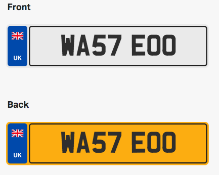 WA57 EOO. Private vehicle registration number plate, ready to transfer to new owner