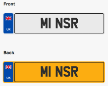 M1 NSR. Private vehicle registration number plate, ready to transfer to new owner