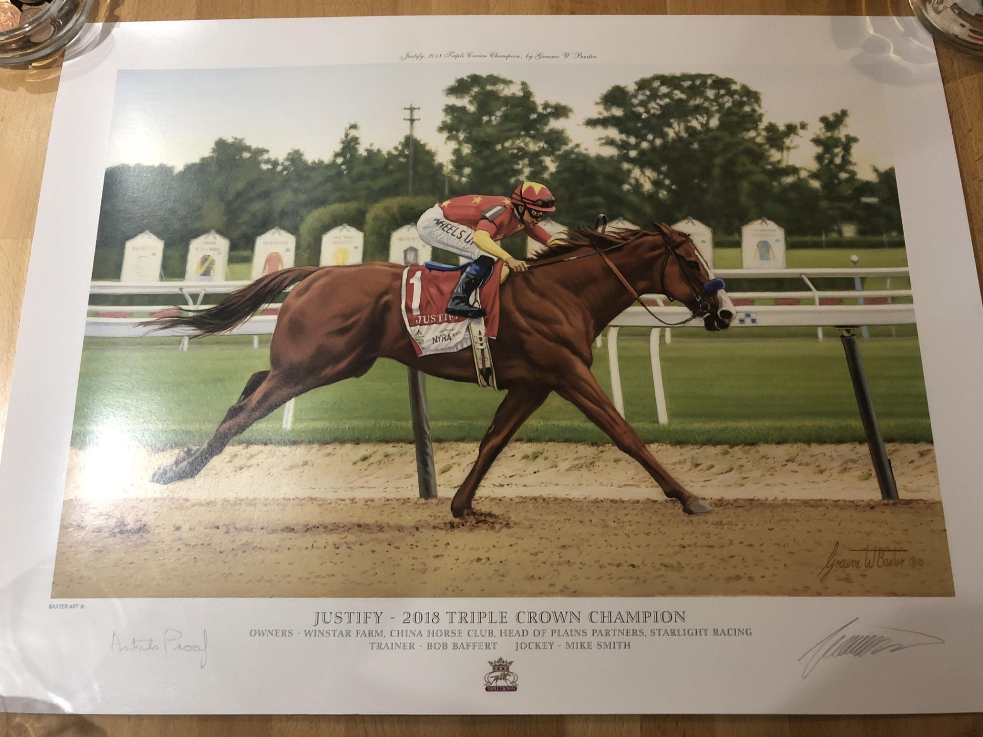 Justify 2018 Triple Crown Champion Graeme Baxter Artist Proofs - Image 7 of 13