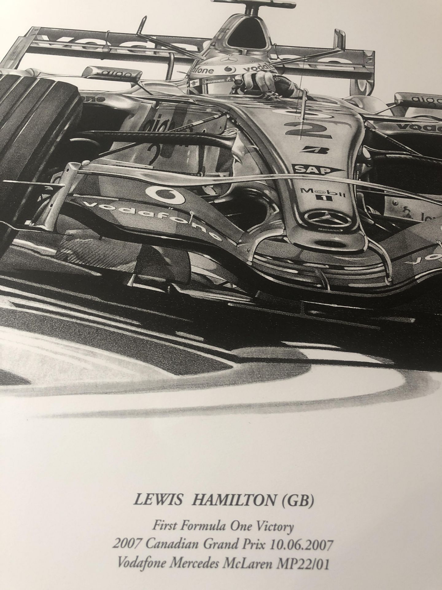 Alan Stammers Signed Artist Proof of Lewis Hamilton - Image 3 of 5