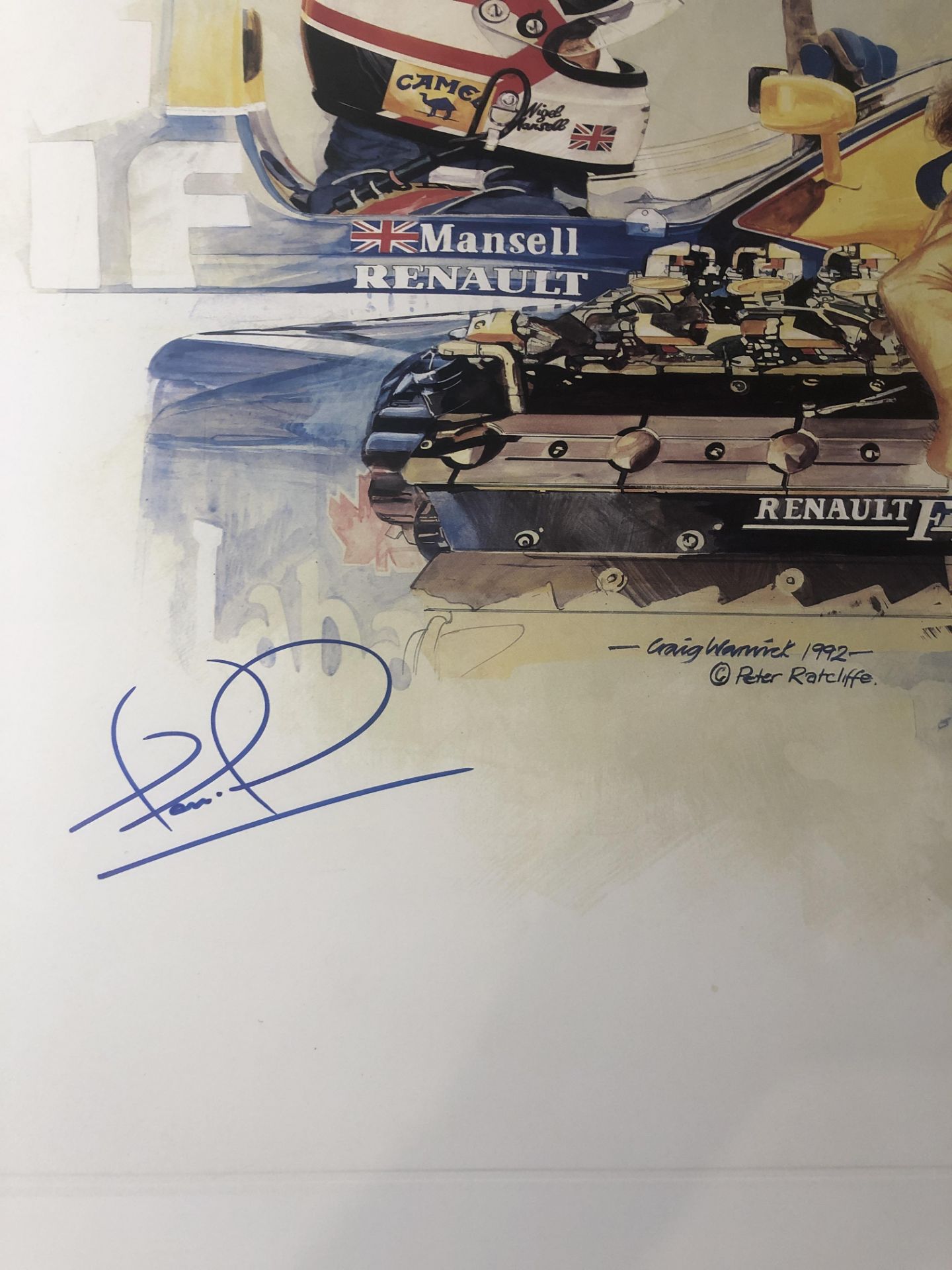 Craig Warwick and Nigel Mansell signed limited edition print - Image 2 of 3