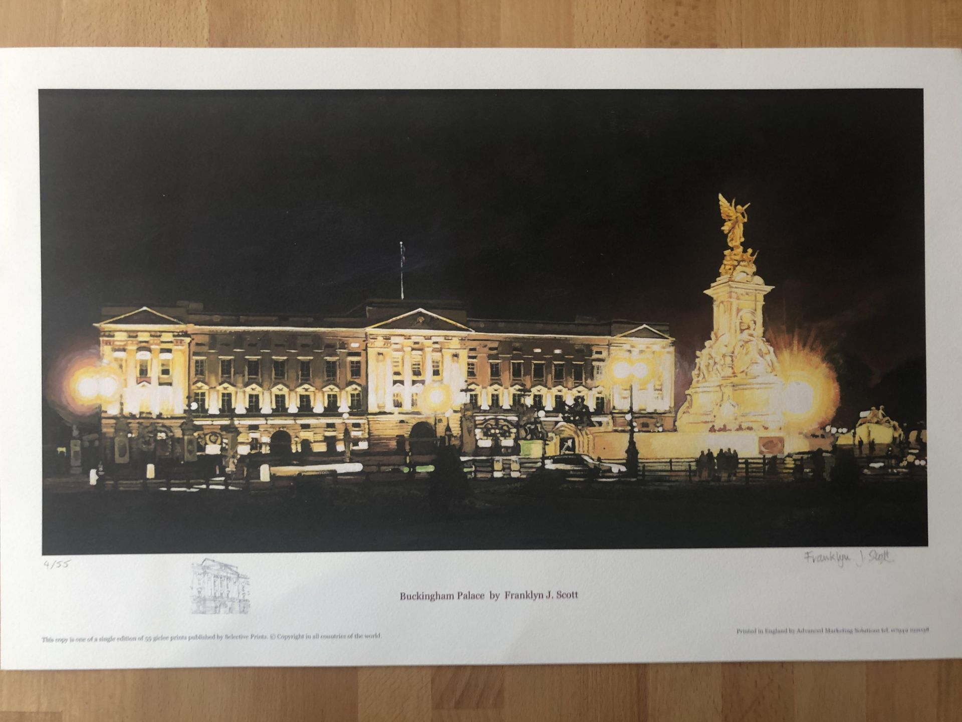 Franklyn J Scott Limited Edition Prints Signed. 3 x Buckingham Palace - Image 5 of 5