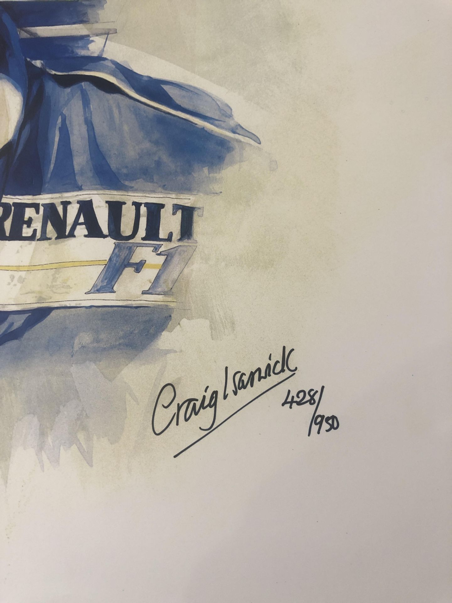 Craig Warwick and Nigel Mansell signed limited edition print - Image 3 of 3