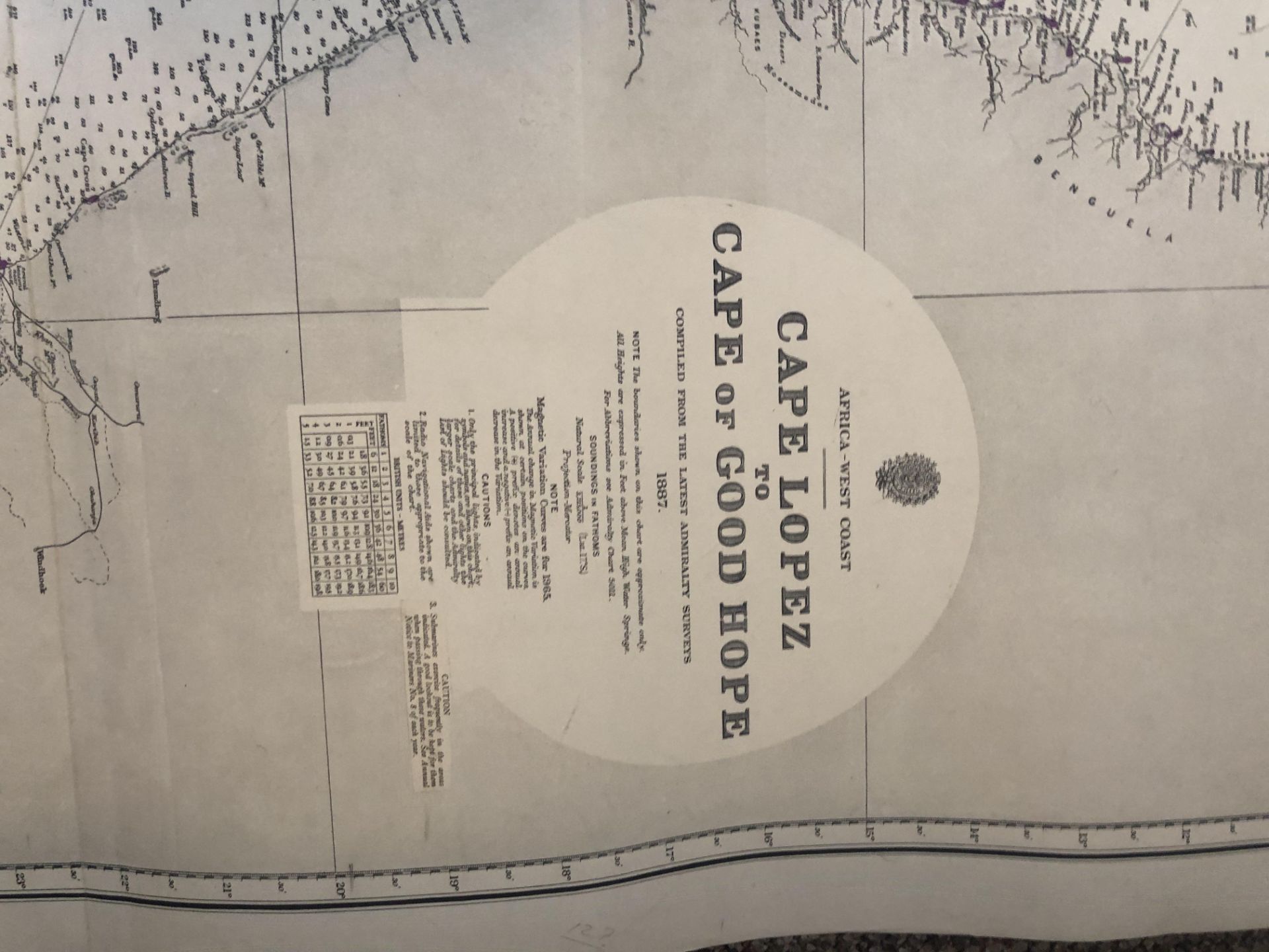 Large Map, Cape Lopez to Cape of Good Hope. - Image 5 of 8