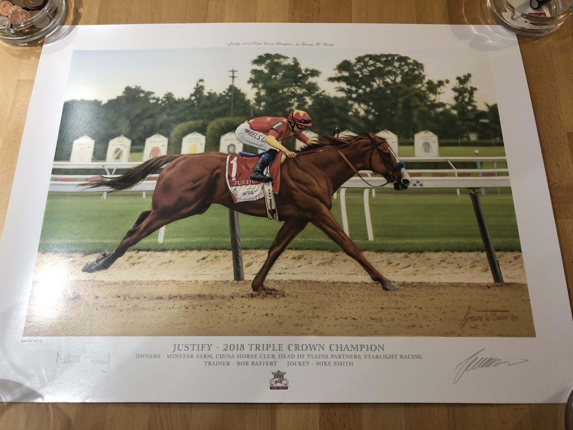 Justify 2018 Triple Crown Champion Graeme Baxter Artist Proofs - Image 9 of 13