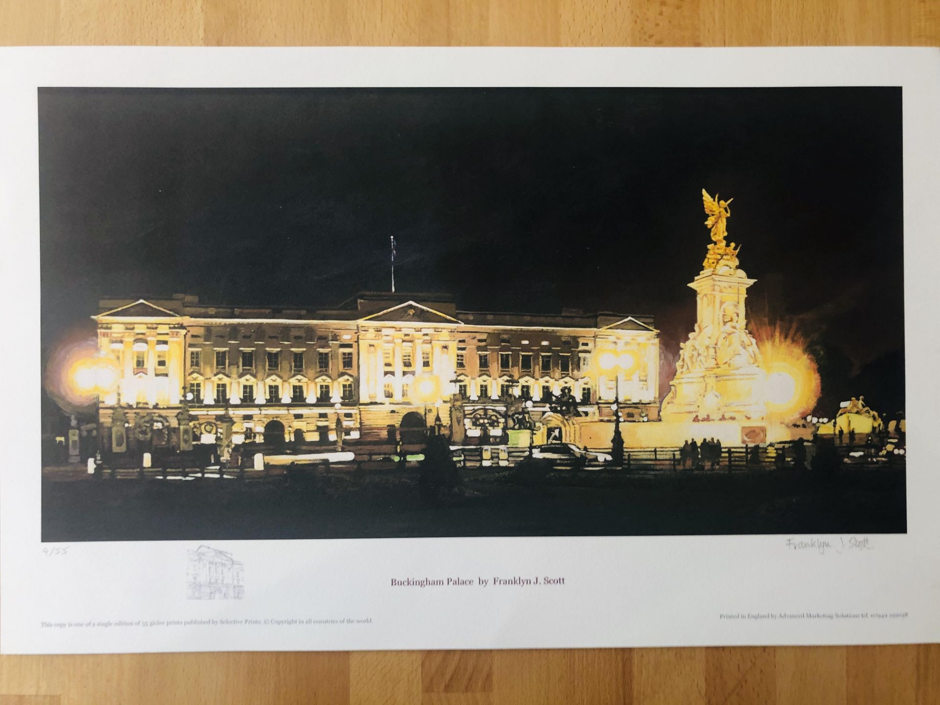 Franklyn J Scott Limited Edition Prints Signed. 3 x Buckingham Palace - Image 4 of 5