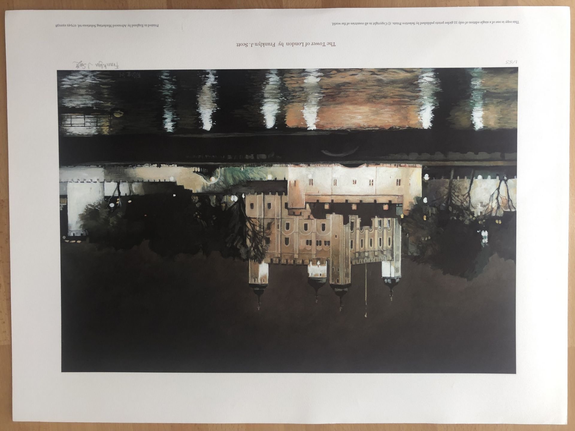 Franklyn J Scott Limited Edition Prints Signed. 4 x The Tower Of London