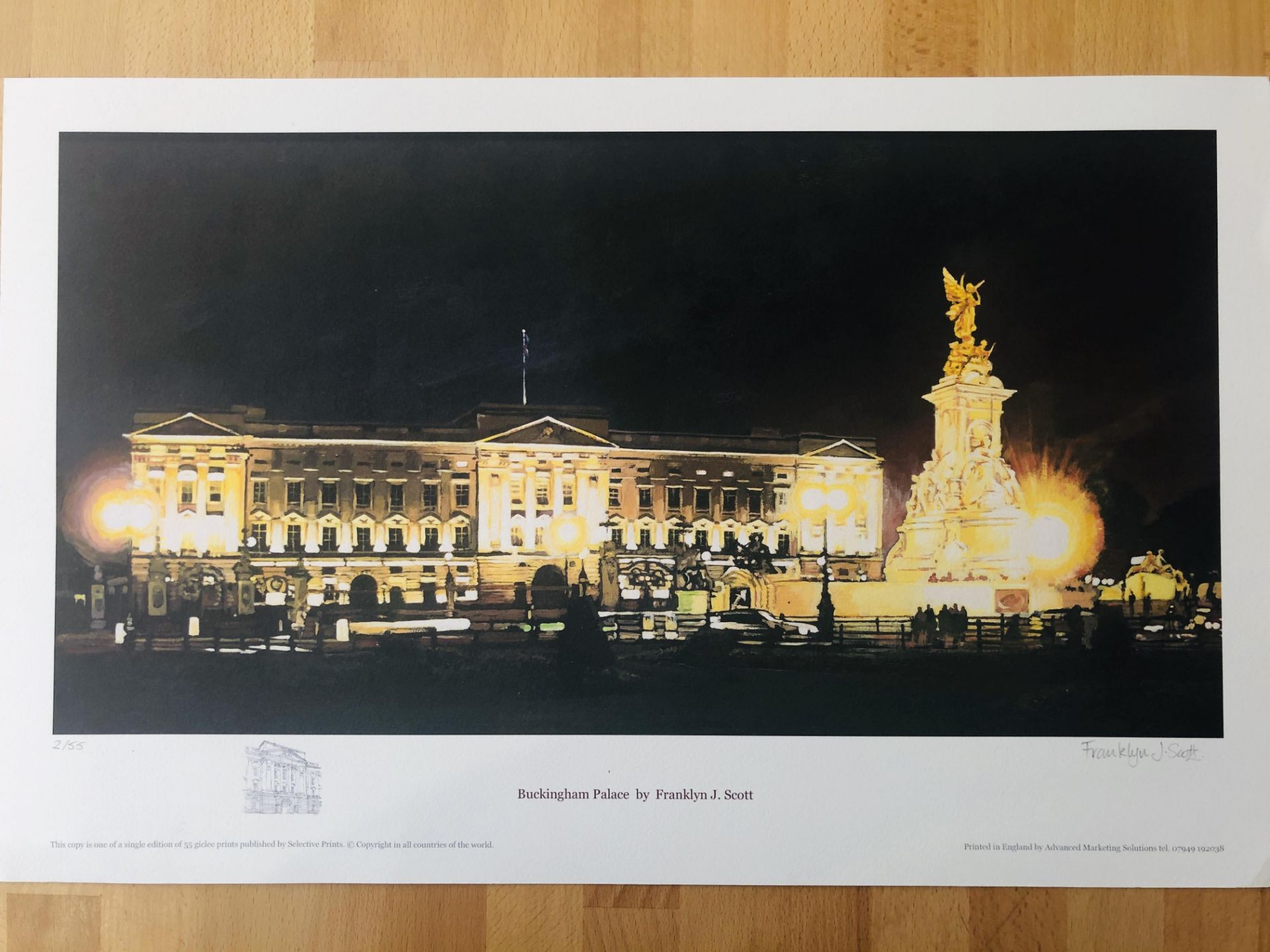 Franklyn J Scott Limited Edition Prints Signed. 3 x Buckingham Palace - Image 3 of 5