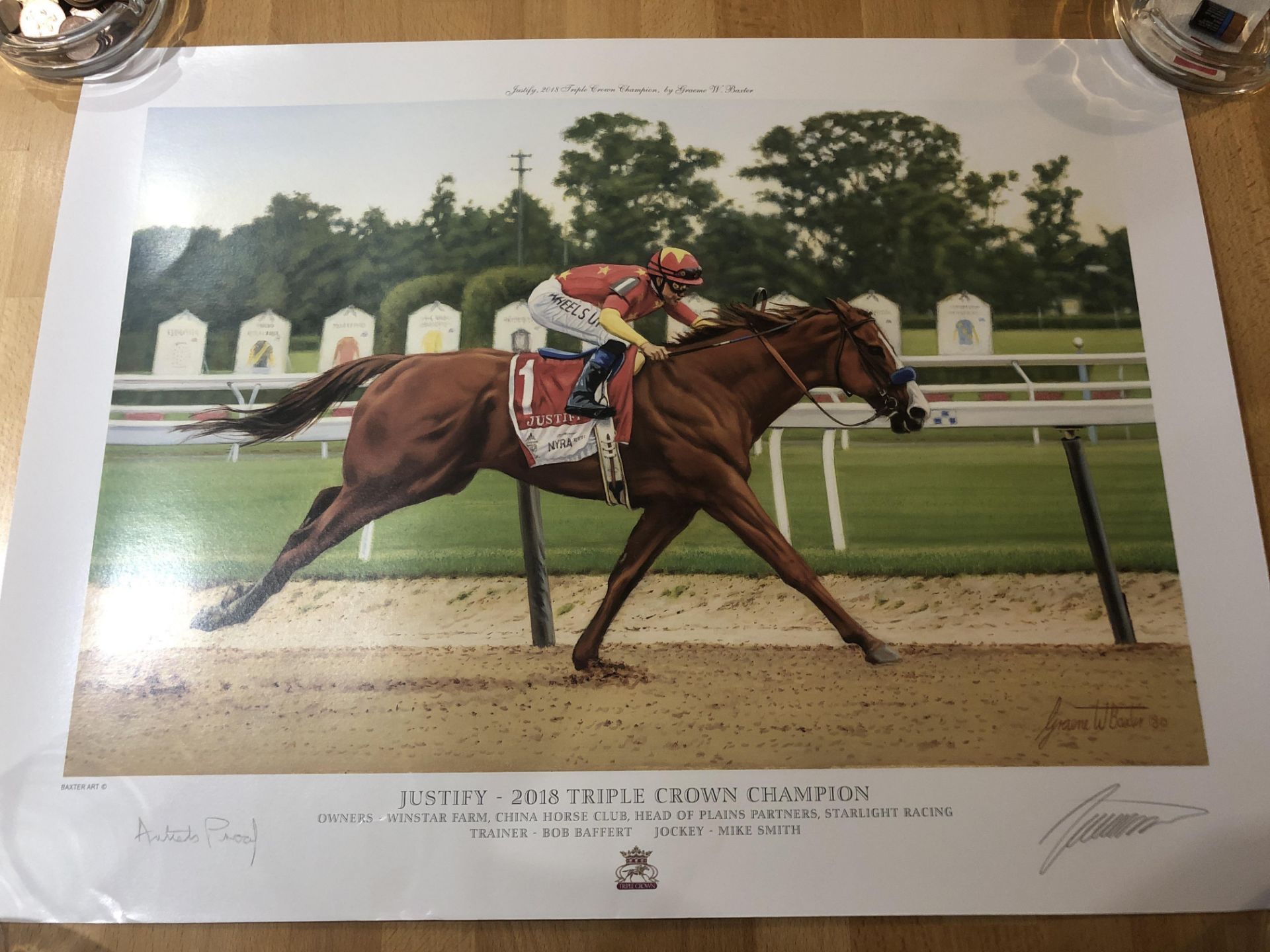 Justify 2018 Triple Crown Champion Graeme Baxter Artist Proofs - Image 6 of 13