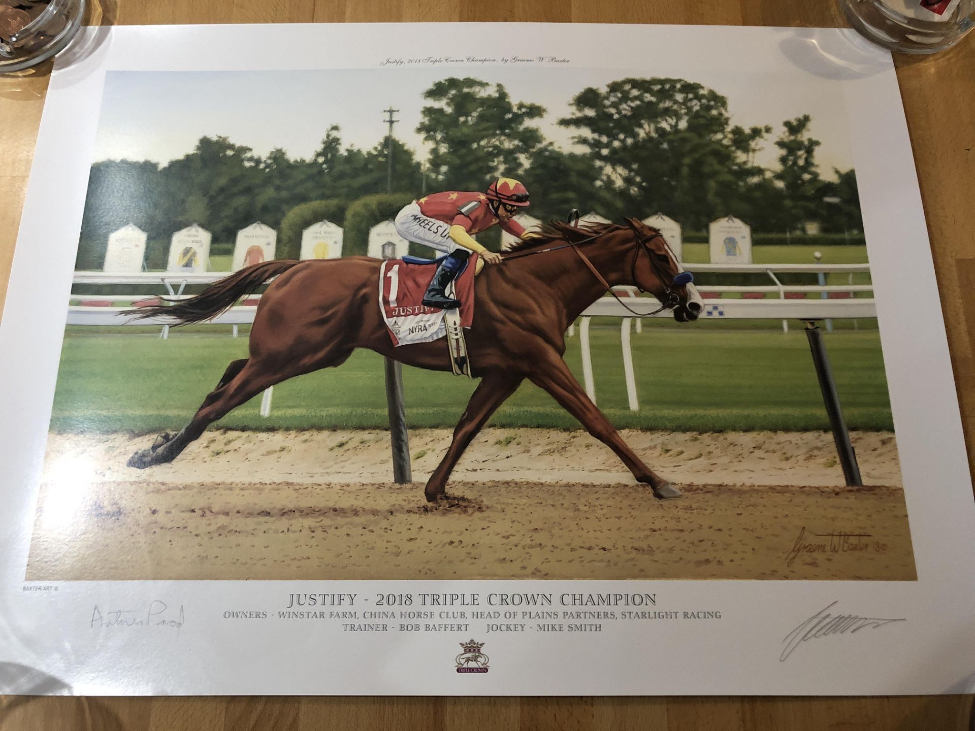 Justify 2018 Triple Crown Champion Graeme Baxter Artist Proofs - Image 11 of 13