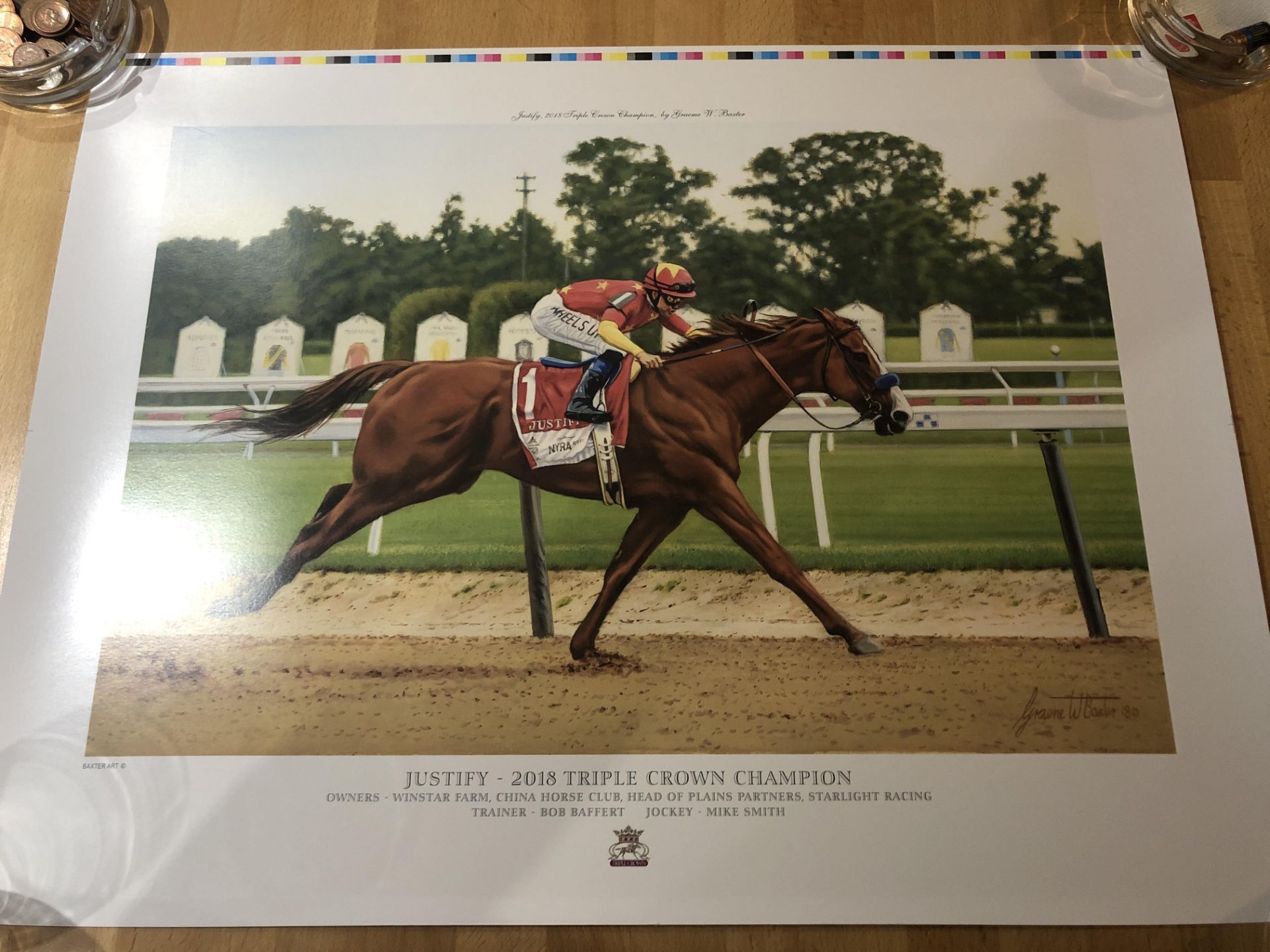 Justify 2018 Triple Crown Champion Graeme Baxter Artist Proofs - Image 2 of 13